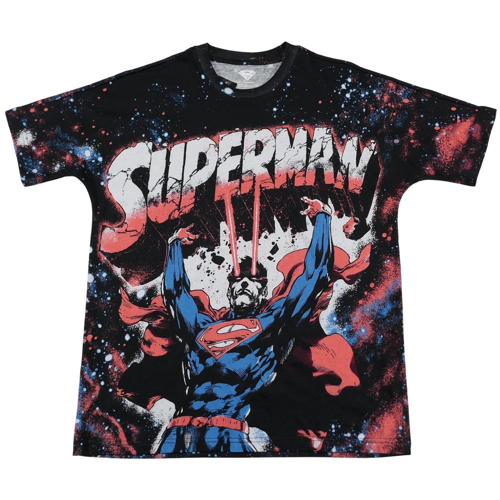 NEW! Superman Space Belt Galaxy AOP Graphic Tshirt Hot Topic Medium Discontinued